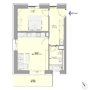 Prodej bytu 2+kk 48 m²