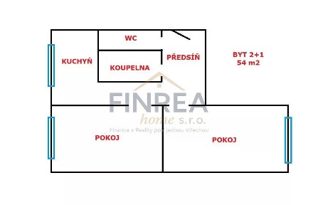 Prodej bytu 2+1 54 m² Zdeňka Fibicha, Most