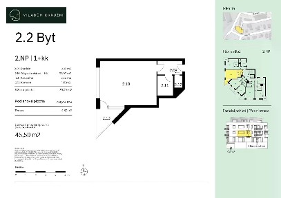 Prodej bytu 1+kk 41 m² Okružní, Praha - Modřany