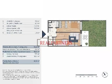 Prodej bytu 2+kk 64 m² Hrašeho, Praha - Čimice