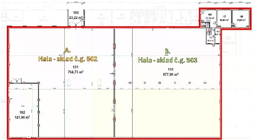 Pronájem skladového prostoru 1834 m² U Tonasa, Ústí nad Labem - Neštěmice