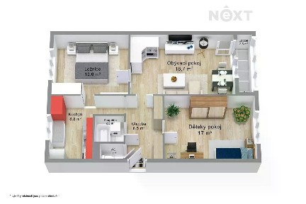 Prodej bytu 3+1 68 m² Revoluční, Chodov