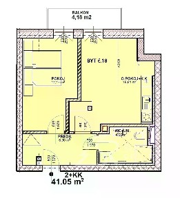 Prodej bytu 2+kk 45 m²