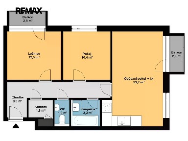 Pronájem bytu 3+kk 62 m² Pod Kavkami, Brno - Maloměřice