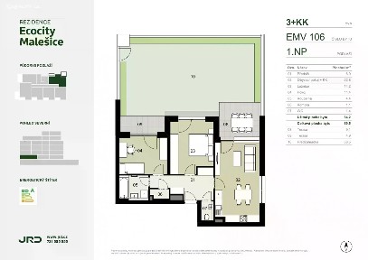 Prodej bytu 3+kk 70 m² Univerzitní, Praha - Malešice