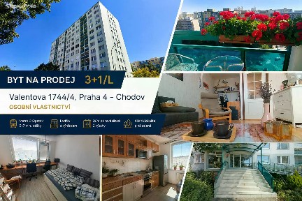Prodej bytu 3+1 65 m² Valentova, Praha - Chodov