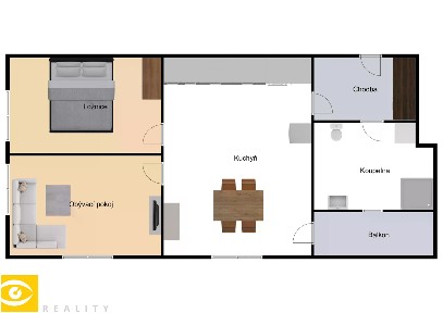 Pronájem bytu 2+1 60 m² 17. listopadu, Mělník