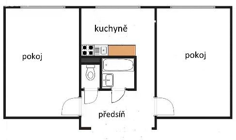 Pronájem bytu 2+1 55 m² Zvonková, Praha - Záběhlice