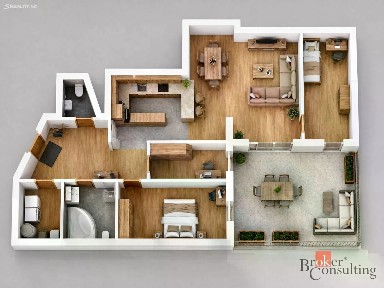 Pronájem bytu pokoje 179 m² Voskovcova, Praha - Hlubočepy
