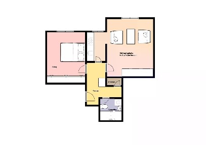 Pronájem bytu 2+kk 43 m² Branická, Praha - Braník