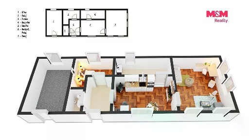 Prodej chalupy 100 m², pozemek 1619 m² Voděrady - Uhřínovice