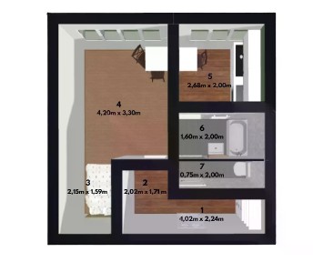 Pronájem bytu 1+1 35 m² Santražiny, Zlín