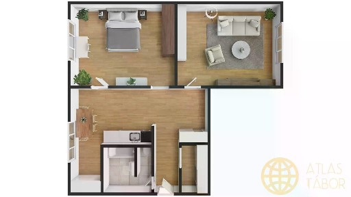 Prodej bytu 2+1 64 m² Kpt. Jaroše, Tábor