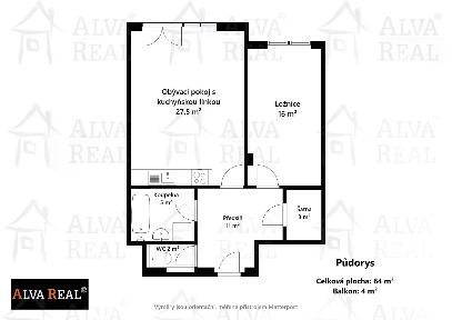 Pronájem bytu 2+kk 64 m² V Újezdech, Brno - Medlánky
