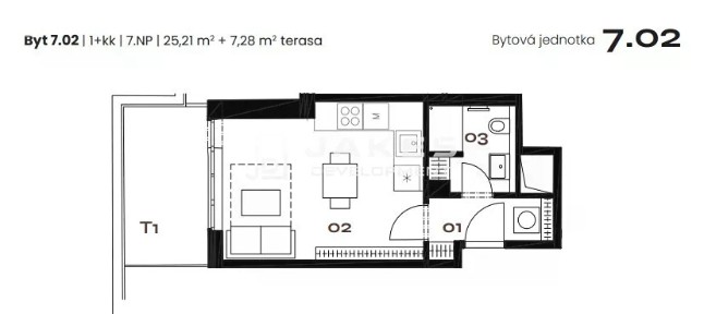Prodej bytu 1+kk 25 m² Vinařská, Praha - Holešovice
