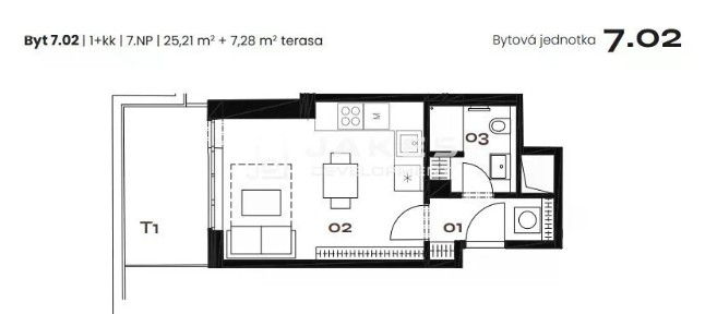 Prodej bytu 1+kk 25 m²