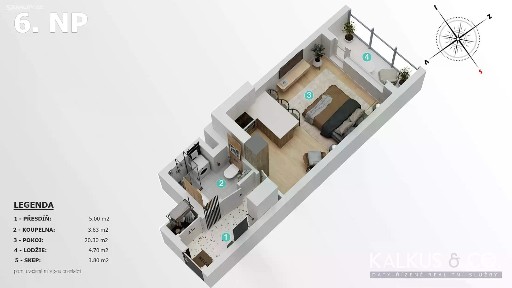 Prodej bytu 1+kk 34 m²