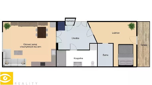 Pronájem bytu 2+kk 56 m² Chvalova, Praha - Žižkov