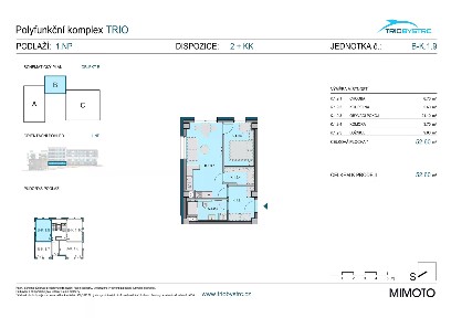 Prodej bytu 2+kk 53 m² Jakuba Obrovského, Brno - Bystrc