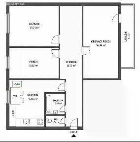 Pronájem bytu 3+1 61 m²