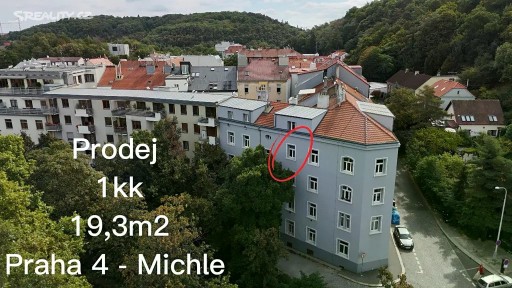 Prodej bytu 1+kk 19 m² Pod Stárkou, Praha - Michle