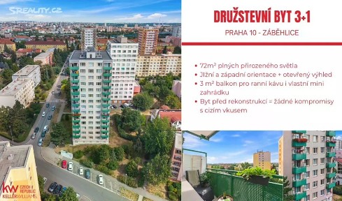 Prodej bytu 3+1 72 m²