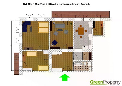 Pronájem bytu 4+kk 150 m² Křižíkova, Praha - Karlín
