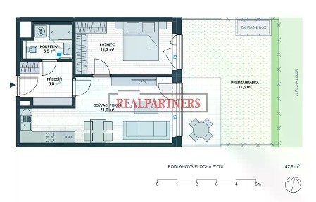 Pronájem bytu 2+kk 48 m² U Mrazíren, Kladno