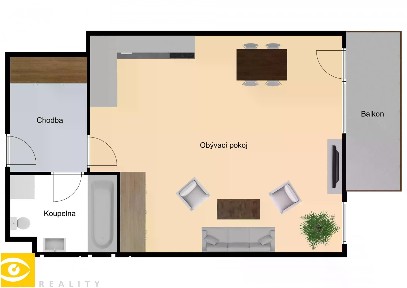 Pronájem bytu 1+kk 38 m² Provázkova, Praha - Modřany