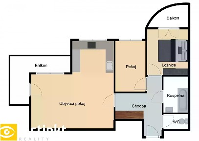 Pronájem bytu 3+kk 93 m² Dělená, Praha - Řeporyje