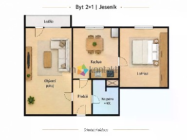 Prodej bytu 2+1 42 m²