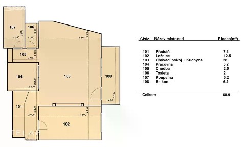 Prodej bytu 2+kk 63 m²