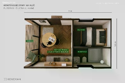 Prodej chaty 21 m², pozemek 320 m² Seč - Ústupky