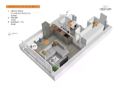 Pronájem bytu 1+kk 35 m² Střídavá, Praha - Vysočany