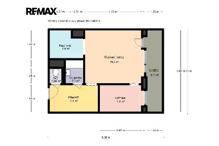 Pronájem bytu 2+kk 42 m² Jašíkova, Praha - Chodov