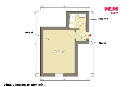 Prodej bytu 1+kk 26 m² Ořechová, Plzeň - Východní Předměstí