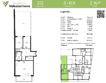 Prodej bytu 3+kk 83 m² Veleslavínova, Brno - Královo Pole