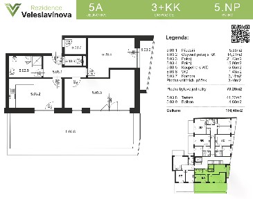 Prodej bytu 3+kk 70 m² Veleslavínova, Brno - Královo Pole