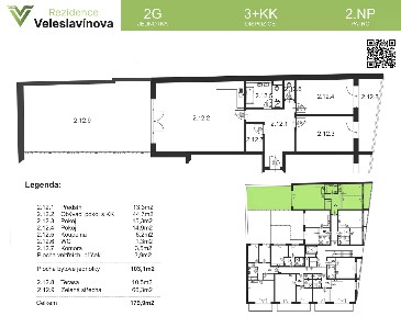 Prodej bytu 3+kk 103 m² Veleslavínova, Brno - Královo Pole