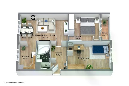 Prodej bytu 3+1 68 m² Boženy Němcové, Chodov