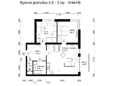 Prodej bytu 3+kk 78 m² Vančurova, Lanškroun