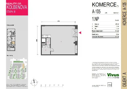 Prodej obchodního prostoru 52 m²