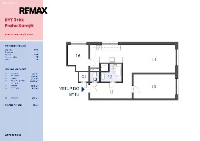 Prodej bytu 3+kk 55 m² Smotlachova, Praha - Kamýk