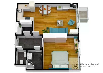 Pronájem bytu 2+kk 57 m²