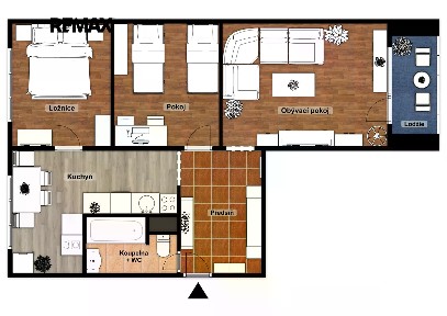 Prodej bytu 2+1 61 m² Skalková, Chomutov