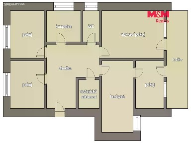 Prodej bytu 4+1 102 m² Pacov - Roučkovice