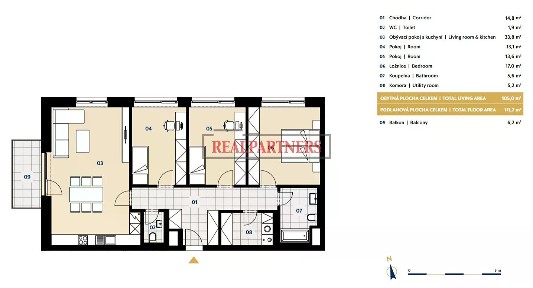 Prodej bytu 4+kk 118 m² Statenice