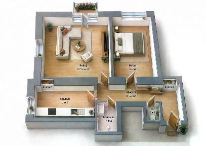 Prodej bytu 2+1 63 m²