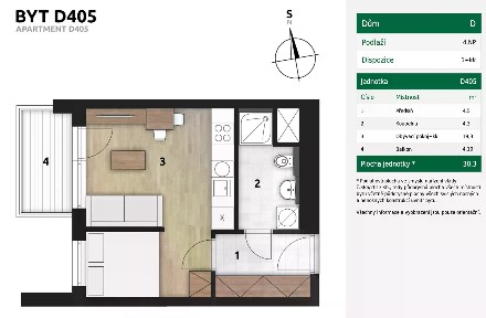 Pronájem bytu 1+kk 30 m² Arnošta Staňka, Praha - Hostivař