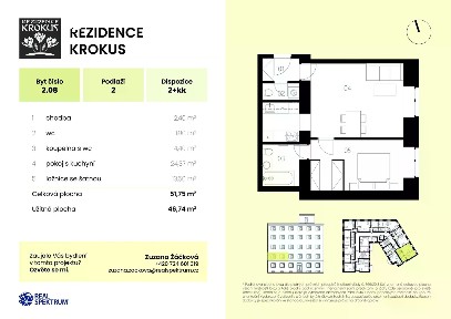 Prodej bytu 2+kk 47 m²